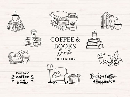 Coffee & Book Lovers SVG Bundle