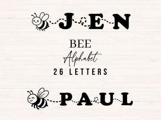 Bee Alphabet SVG Bundle