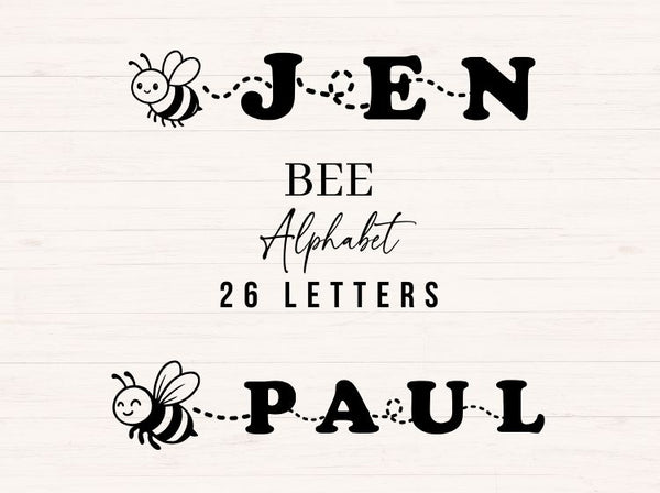Bee Alphabet SVG Bundle