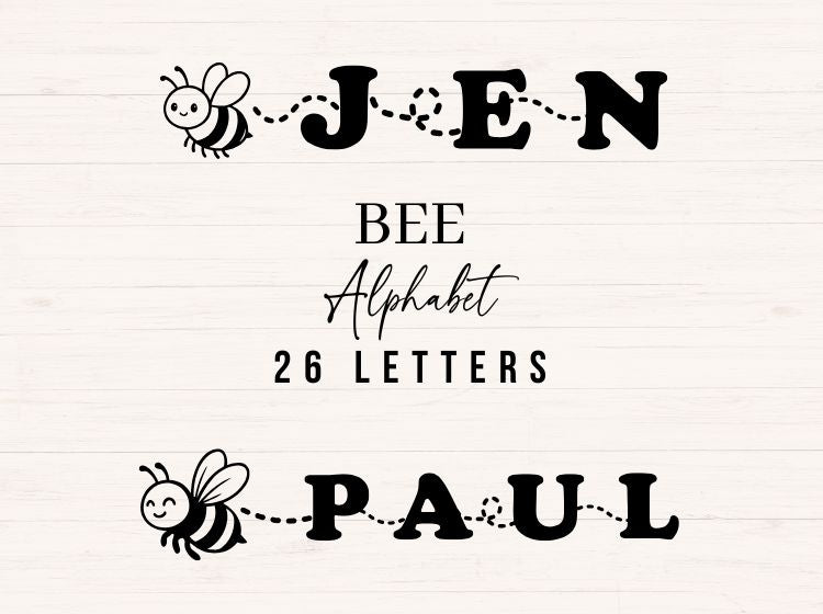 Bee Alphabet SVG Bundle