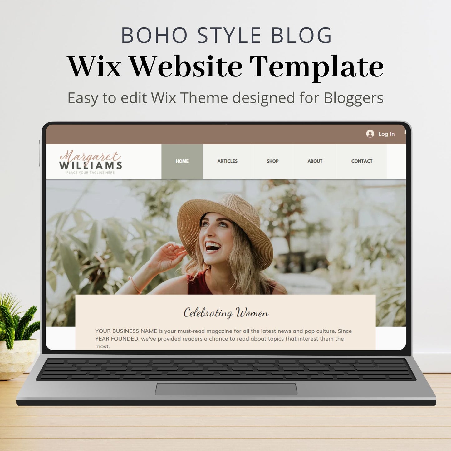 Boho Style Wix Website Theme for Bloggers