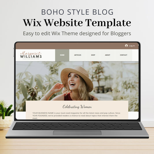 Boho Style Wix Website Theme for Bloggers