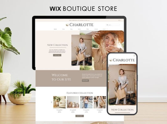 Charlotte Boutique Store Wix Website Theme