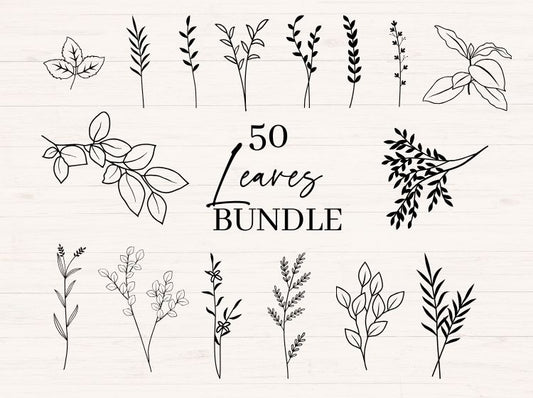 Botanical svg Bundle with Leaves, Branches and Weeds