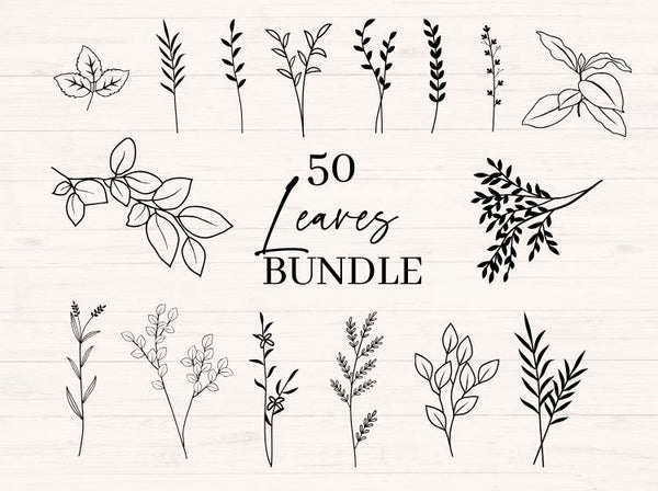Botanical svg Bundle with Leaves, Branches and Weeds