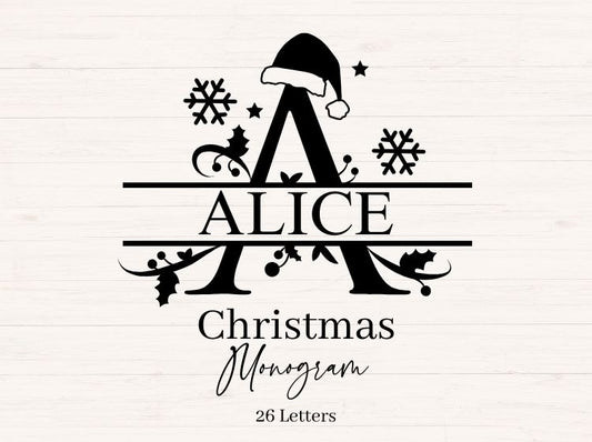 Christmas Monogram - A-Z 26 Letters