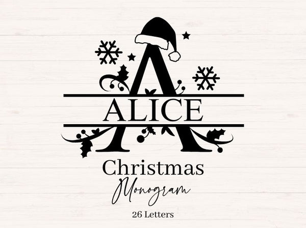 Christmas Monogram - A-Z 26 Letters