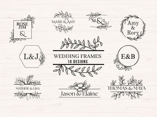 Wedding Frame SVG Bundle