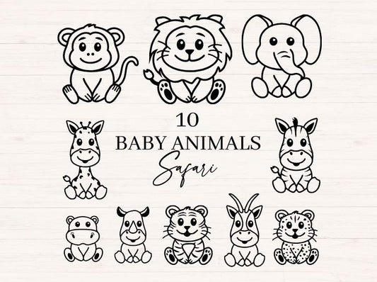 Safari Baby Animals Bundle