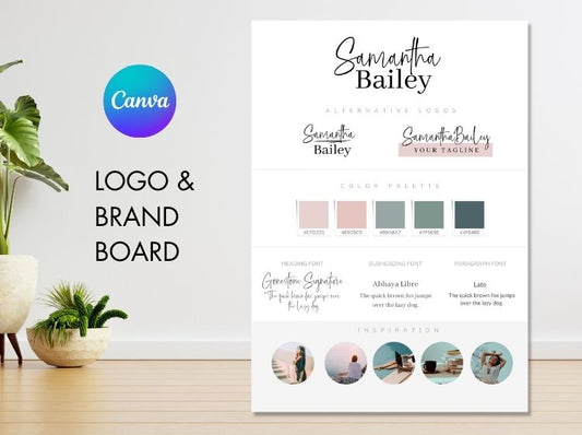 Samantha Theme - Logo & Brand Board Canva Templates