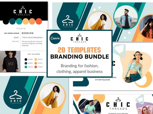 Chic Threads Theme - Brand Bundle Canva Templates