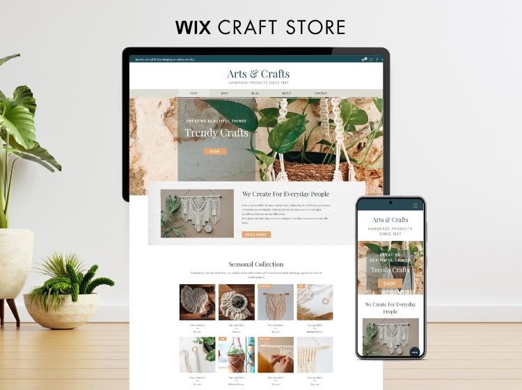 Craft Store Wix Website Theme