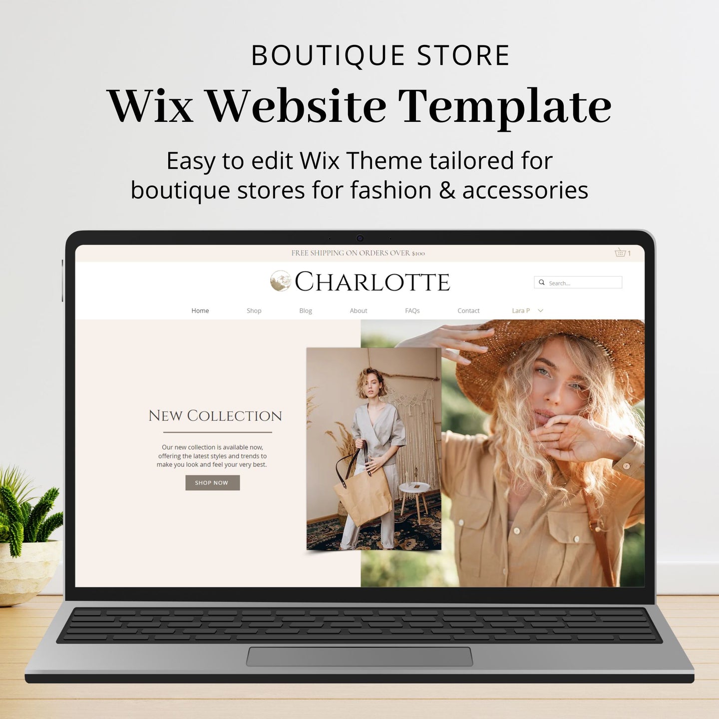 Charlotte Boutique Store Wix Website Theme