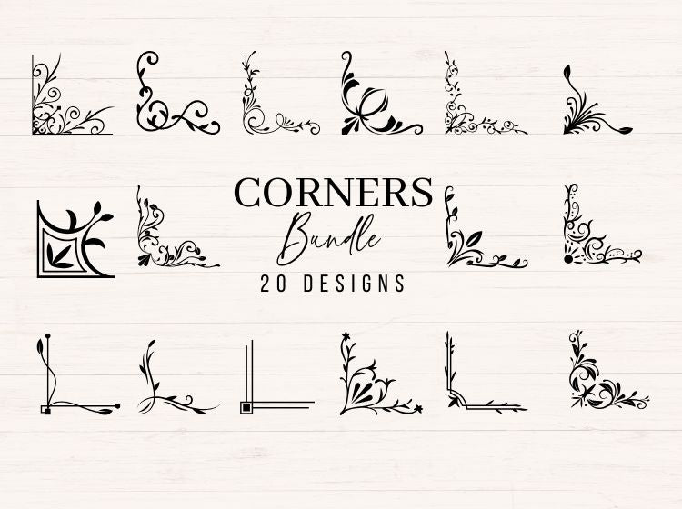 Corners svg Bundle for frames and borders