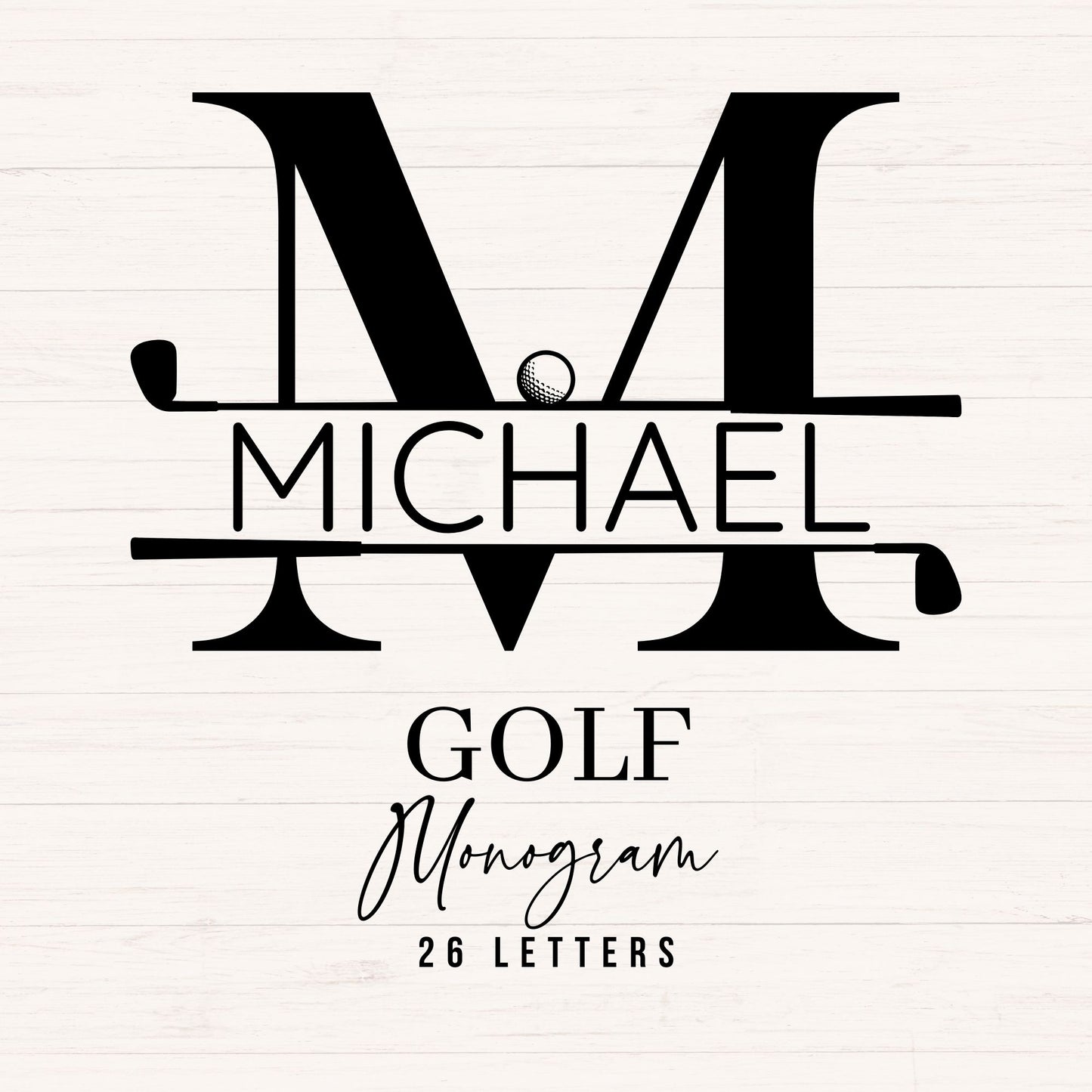 Golf Monogram SVG Bundle 26 Letters