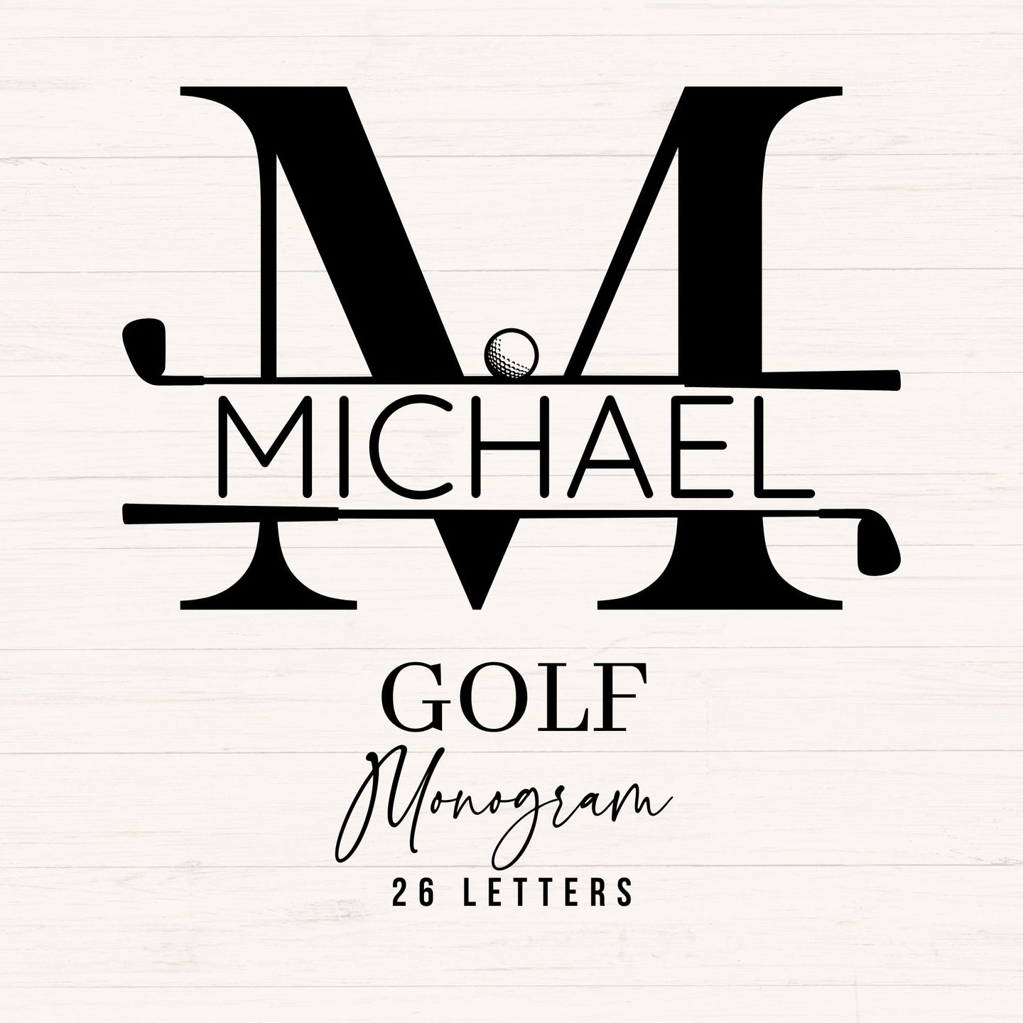 Golf Monogram SVG Bundle 26 Letters