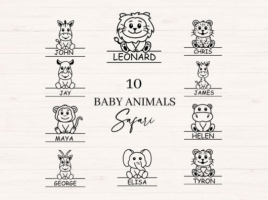 Safari Baby Animals Bundle  - Split Frame