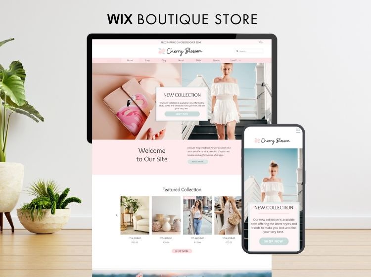 Cherry Blossom - Boutique Wix Website Theme