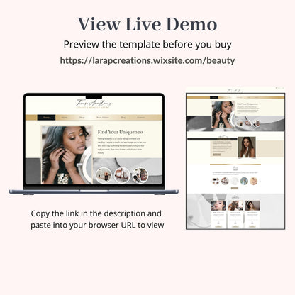 Luxury Beauty - Wix Website Theme