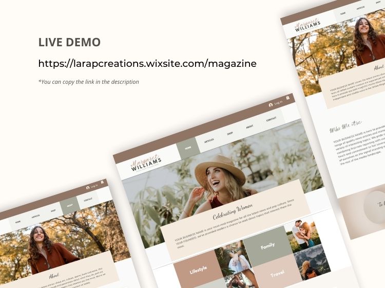 Margaret Wix Website Theme