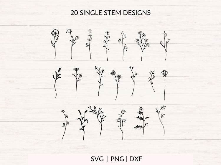 Wildflowers svg Bundle