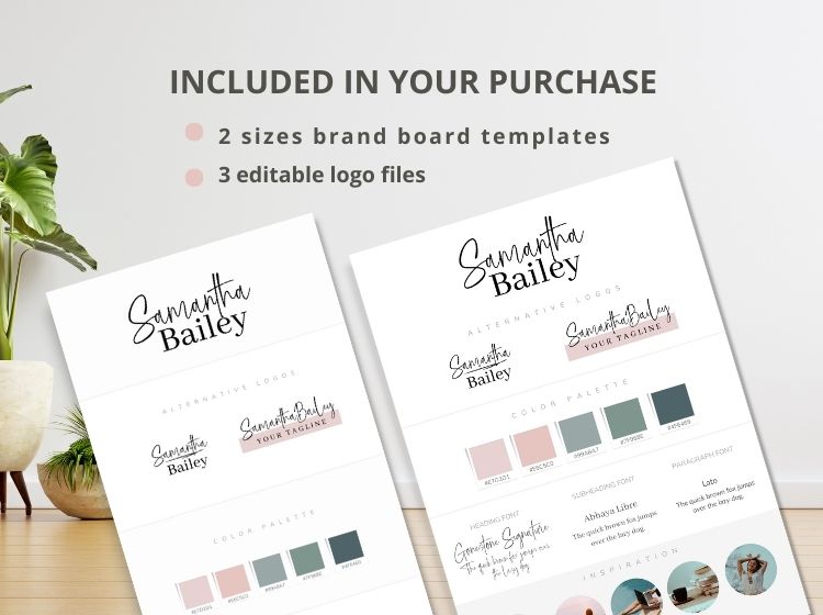 Samantha Theme - Logo & Brand Board Canva Templates