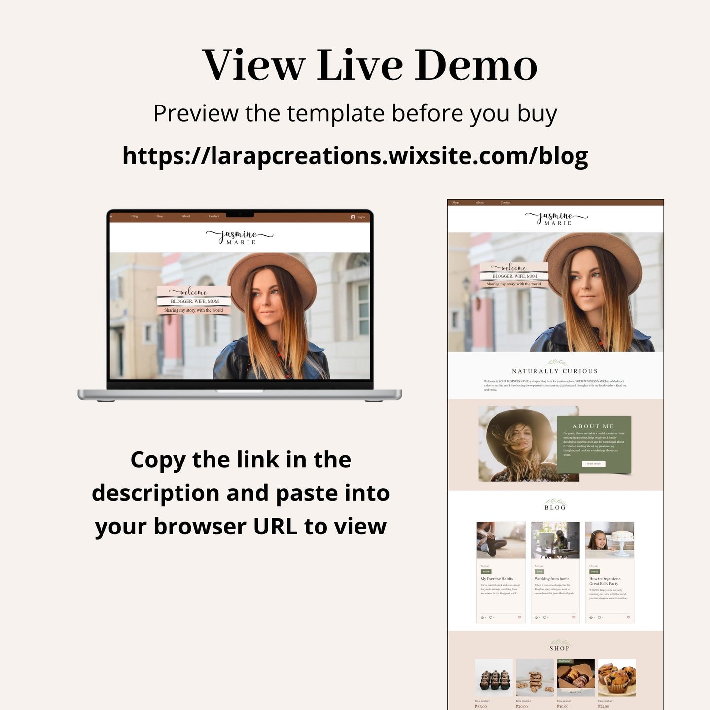 Blogger Wix Website Theme