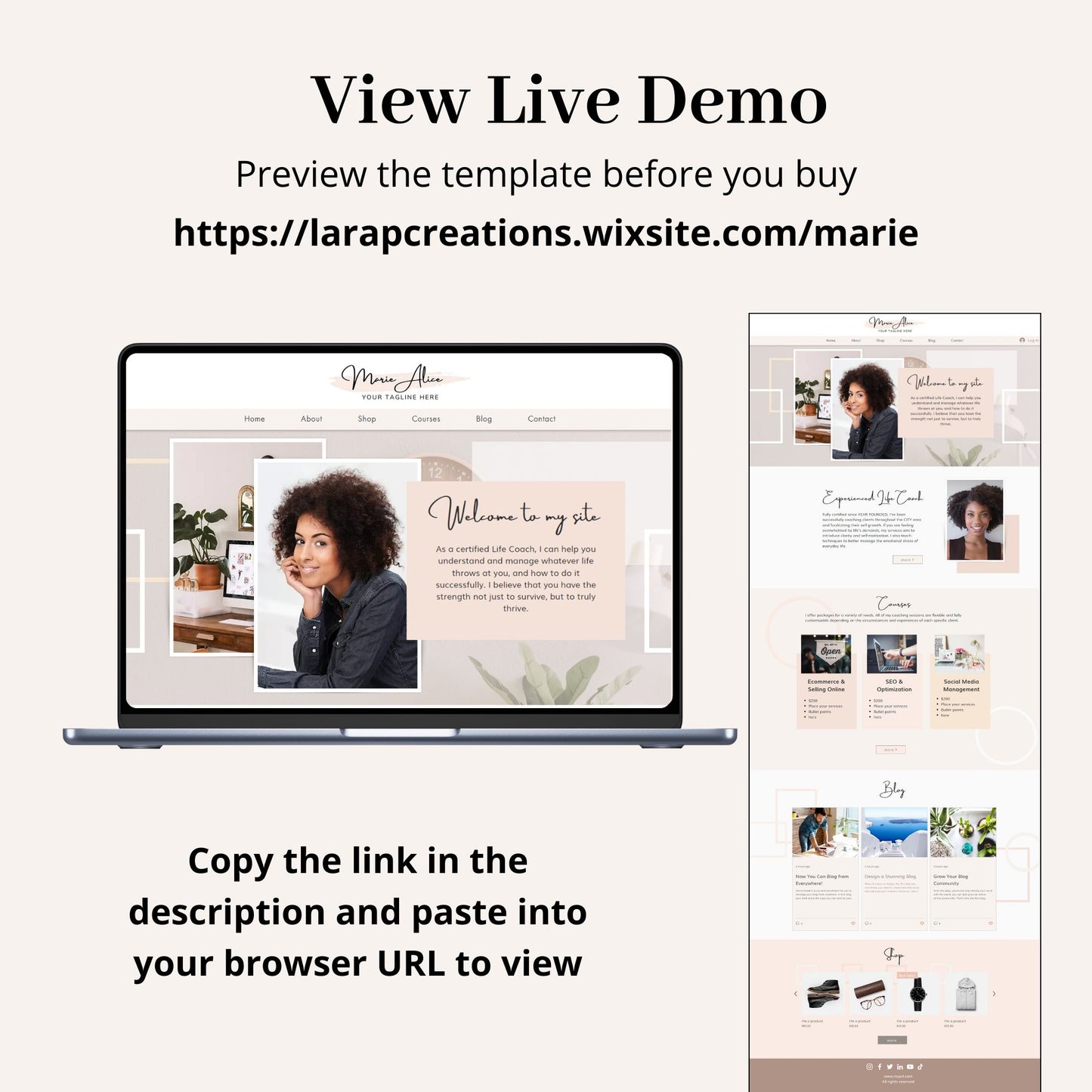 Coach Wix Website Theme