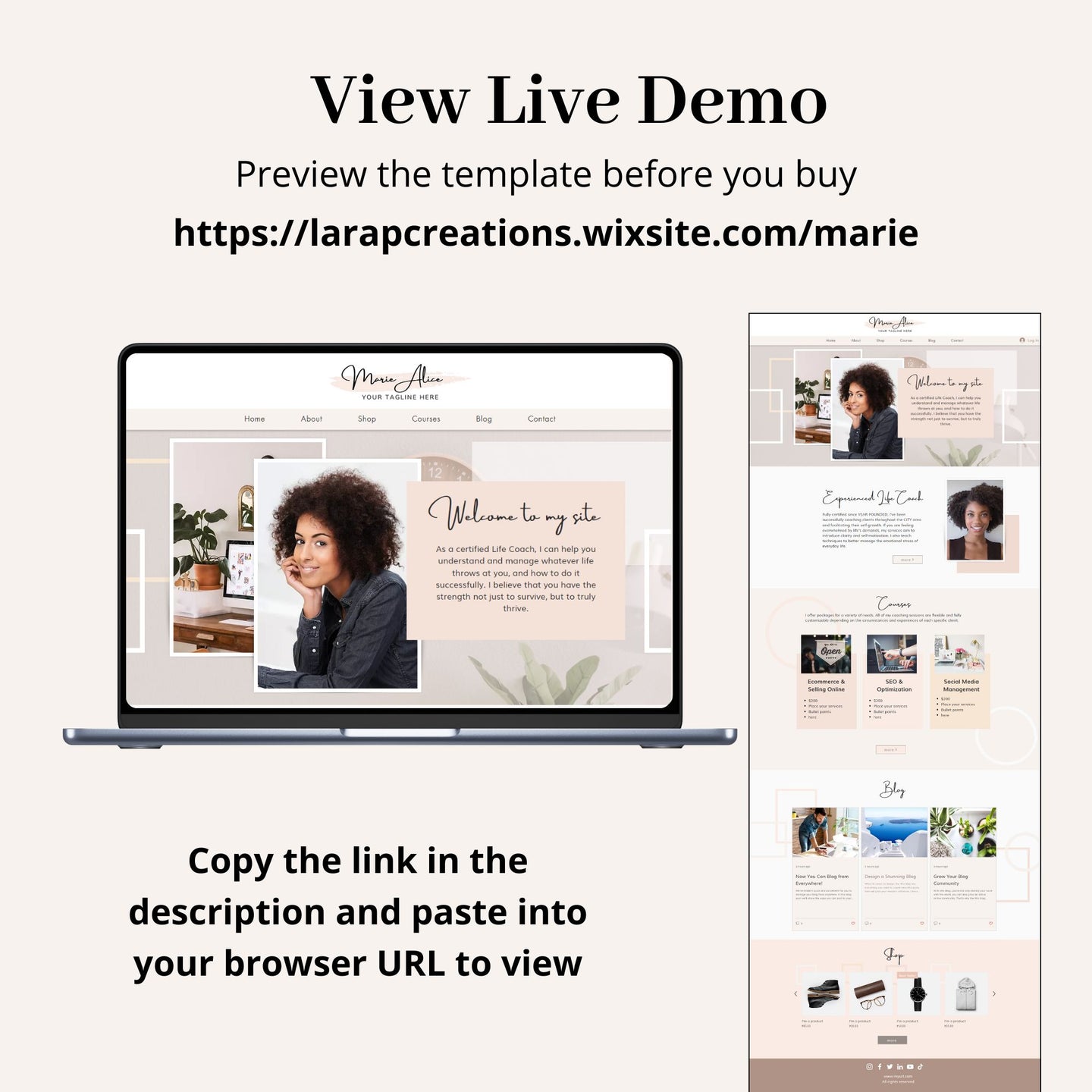 Coach Wix Website Theme