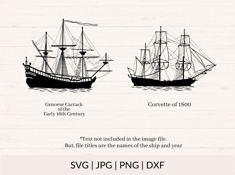 Vintage Sailing Ships svg Bundle