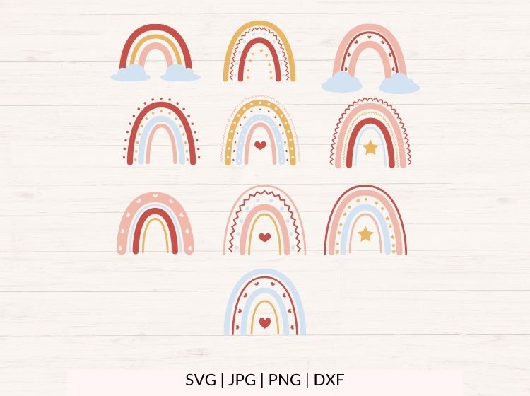 Boho Rainbow svg Bundle