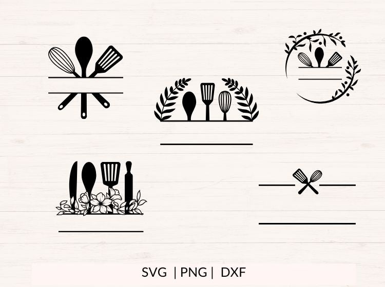 Kitchen Monogram SVG Bundle