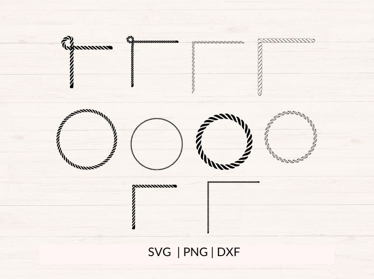 Rope svg Bundle for frames and borders