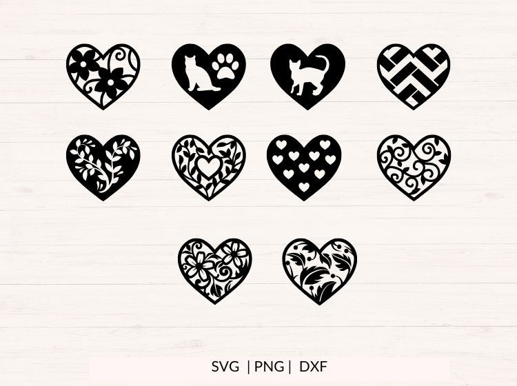 Valentine Heart SVG Bundle
