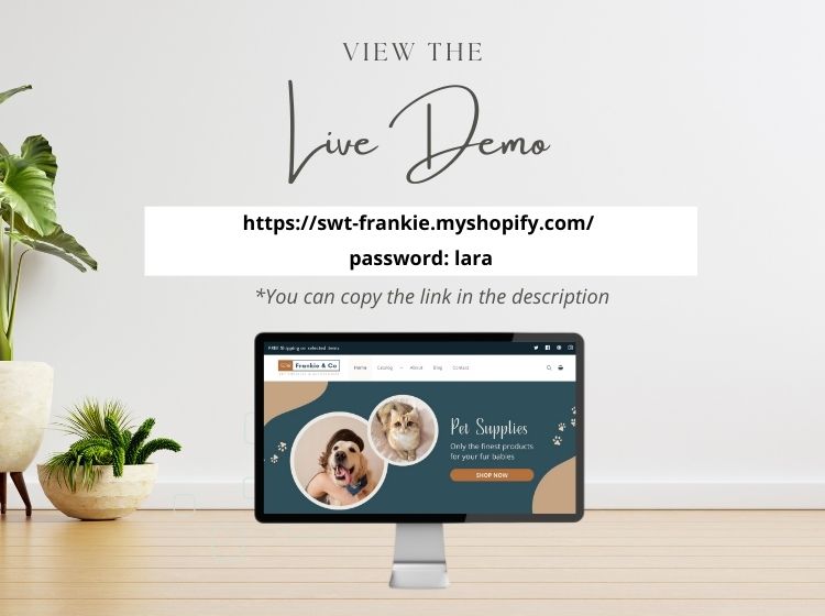 Pet Store Shopify Template  - Frankie & Co Theme