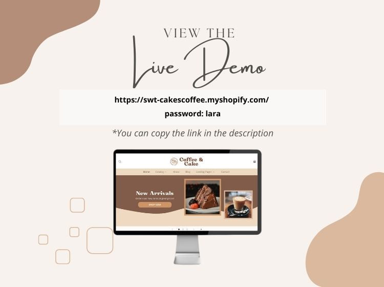 Coffee & Cake Shopify Template for Bakery