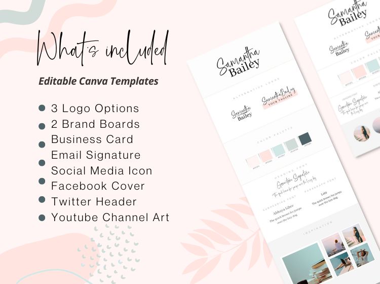 Samantha Theme - Brand Bundle Canva Templates