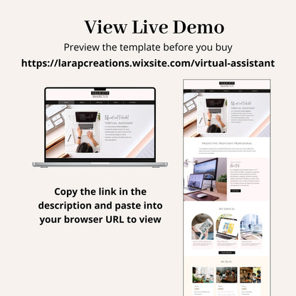 Virtual Assistant Wix Website Theme