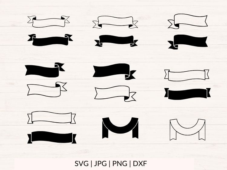 Ribbon Banners svg Bundle