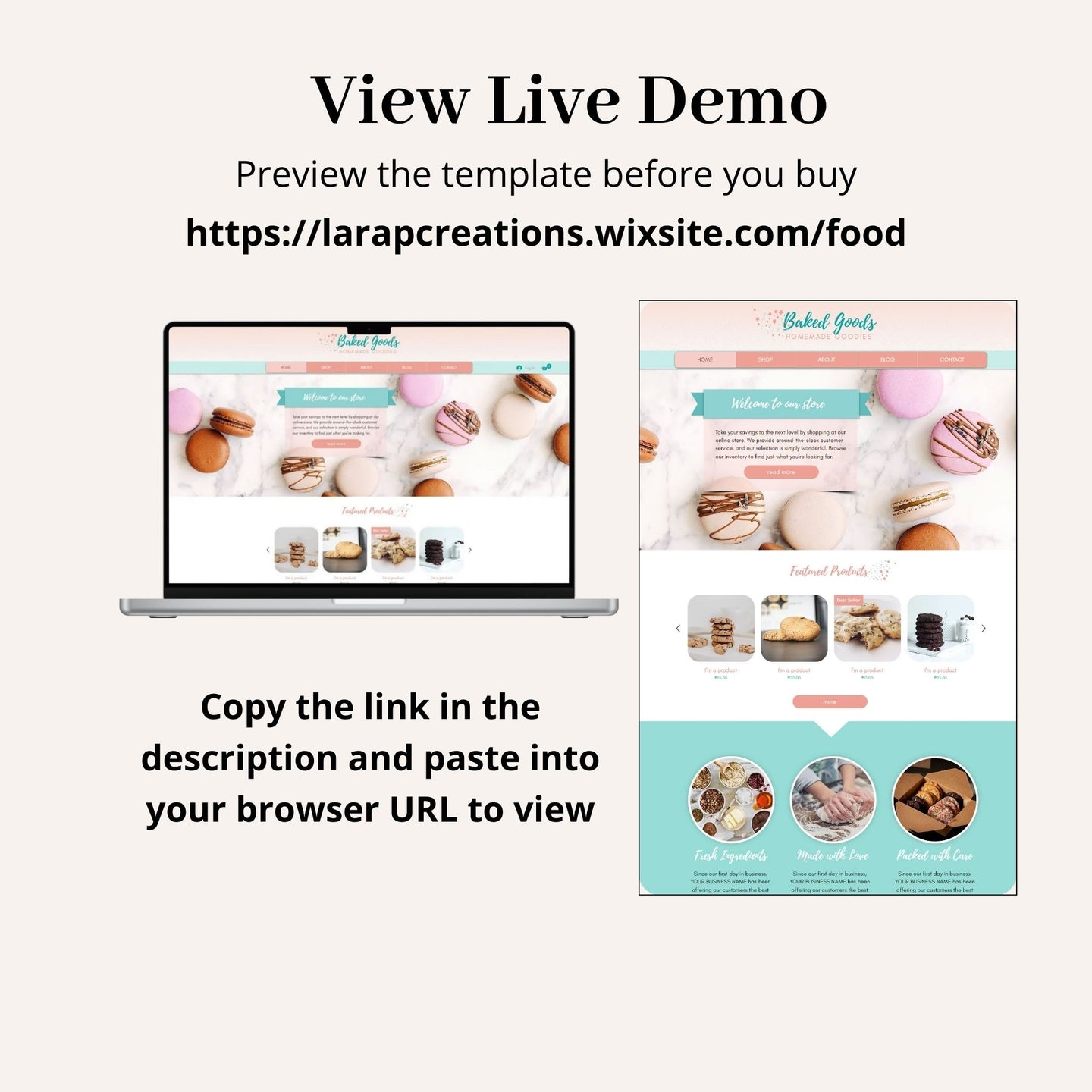 Bakery Wix Website Theme