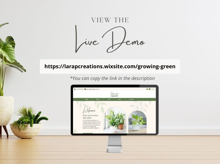 Garden Store Wix Website Theme