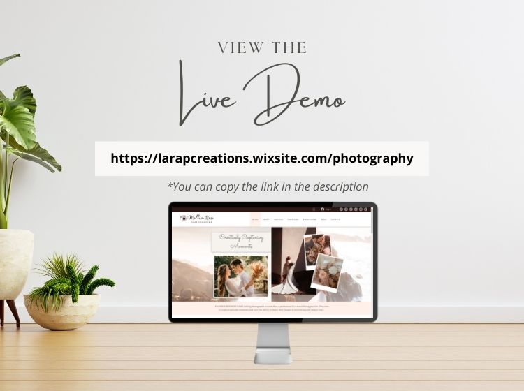 Photographer Wix Website Theme