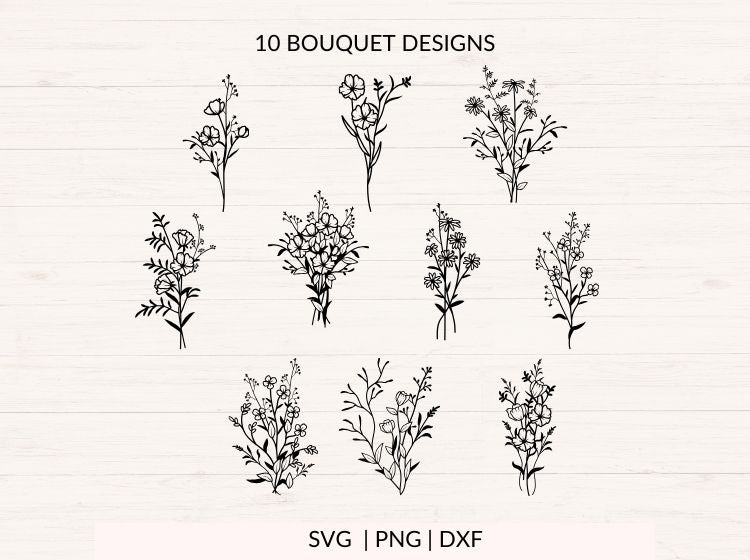 Wildflowers svg Bundle