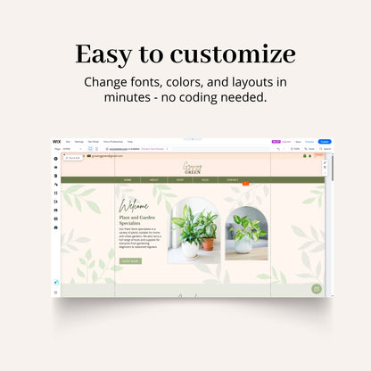 Garden Store Wix Website Theme