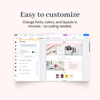 Author Wix Website Theme