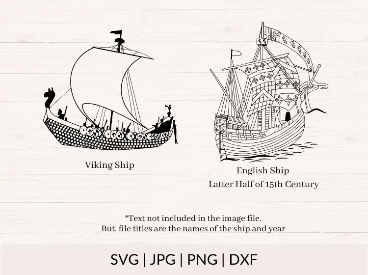 Vintage Sailing Ships svg Bundle