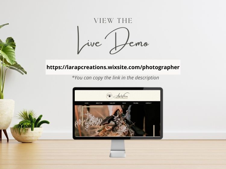 Photographer Wix Website Theme