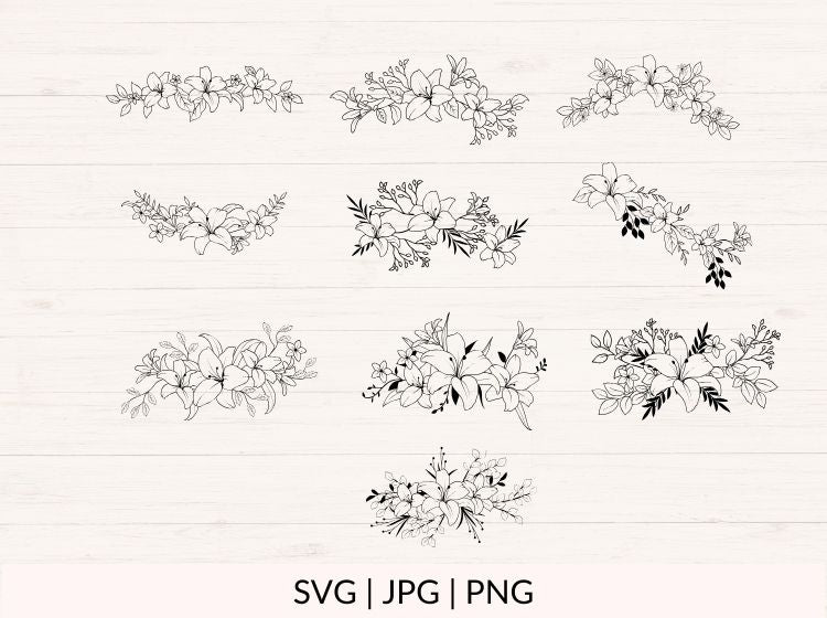 Floral Arrangement svg Bundle