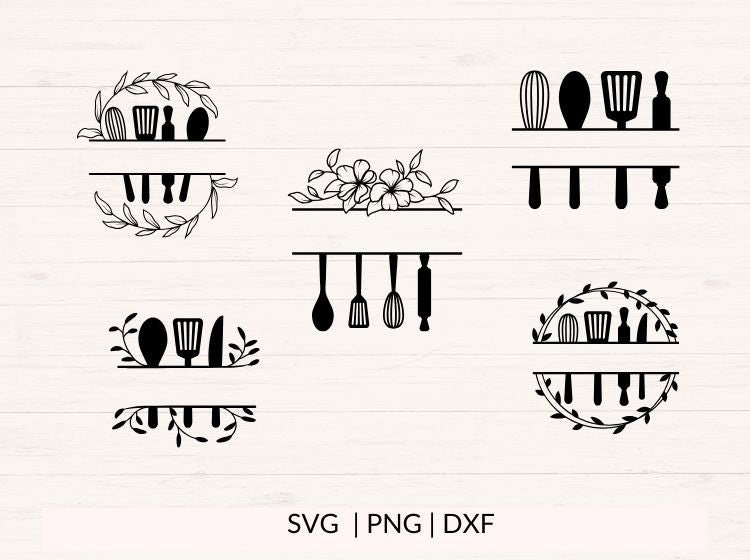 Kitchen Monogram SVG Bundle