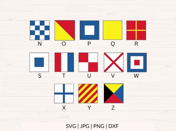 Nautical Flags svg Bundle - 26 Letters (A-Z)